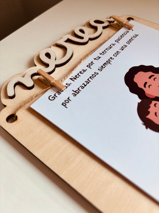 Marco básico personalizado con nombre y frase