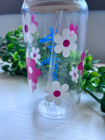 🌟 Vaso de Cristal Personalizado con Pajita y Tapa – ¡El regalo perfecto y ecológico! 🌿