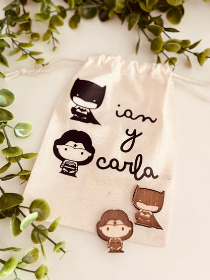 3 en Raya personalizado superheroes
