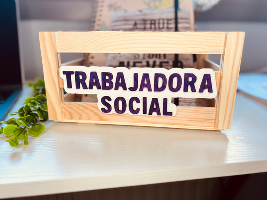 Caja personalizada madera profesión
