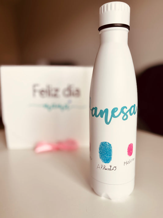 Botella 700ml nombre + huellas
