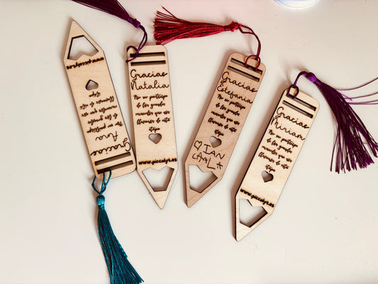 Marcapáginas personalizado lápiz