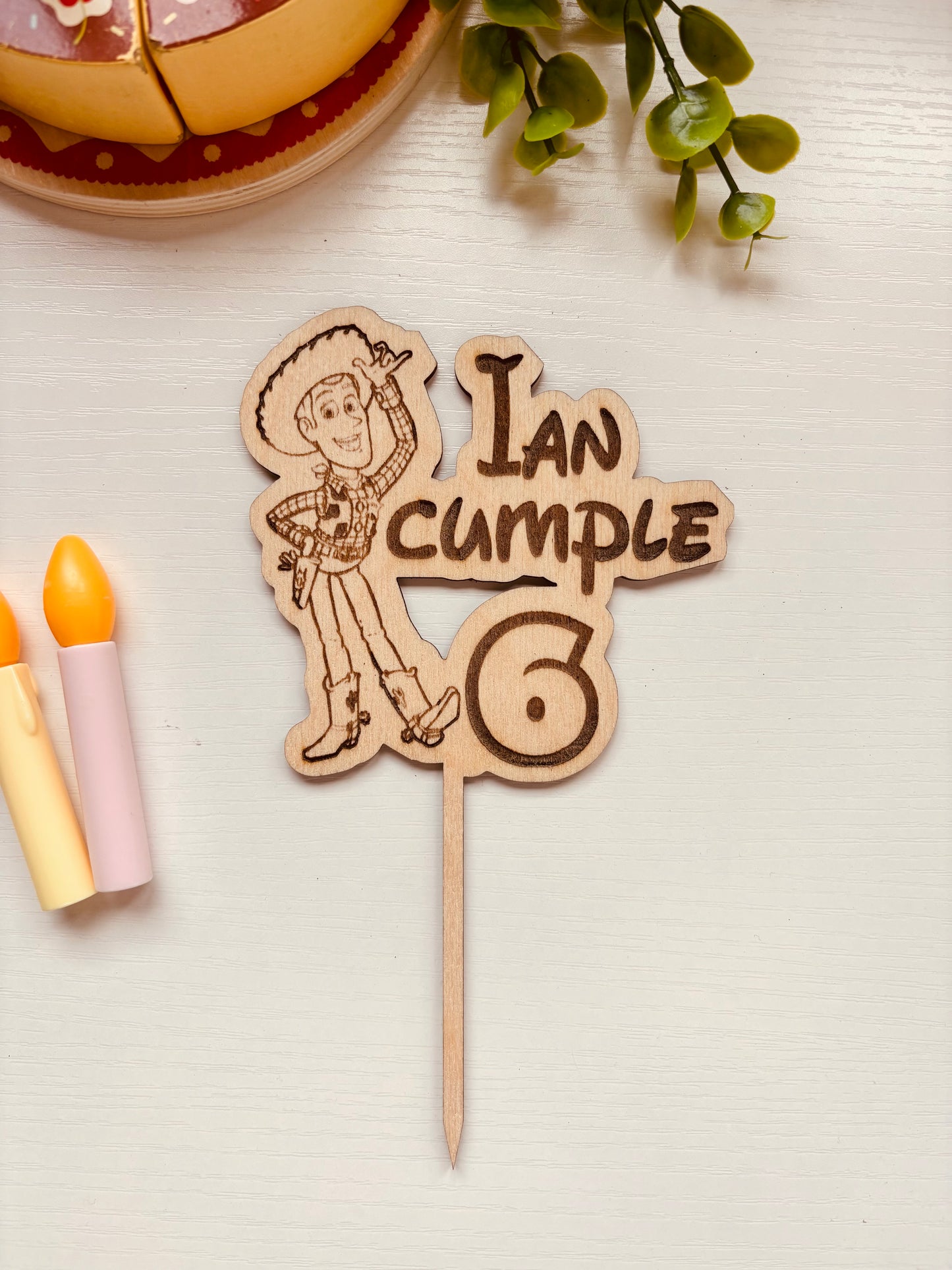 Topper Toy Story nombre y años personalizado