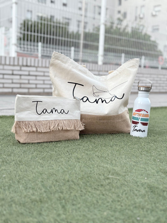 🏖️ Pack de Verano Personalizado – Bolso + Neceser + Botella | Regalos únicos de Piccolyt