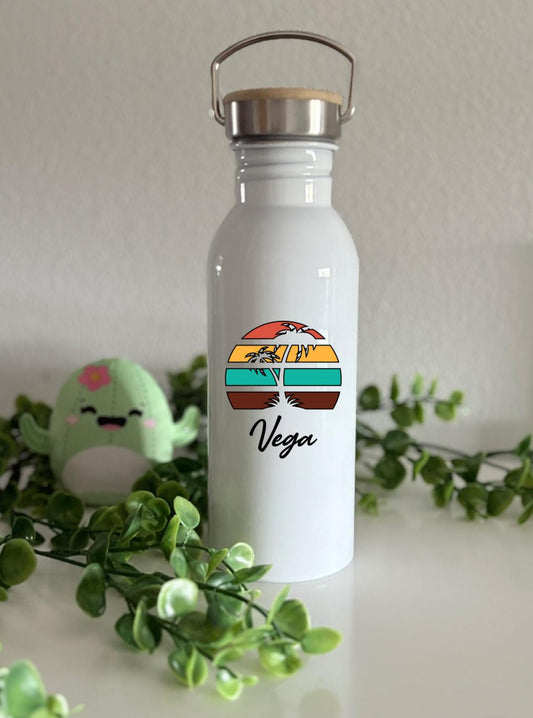 Botella 750 ml con Tapa de Bambú – Ecológica y Reutilizable - nombre