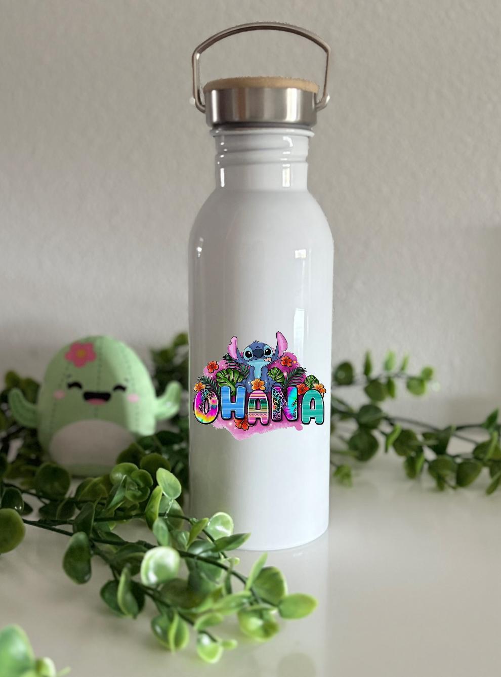 Botella 750 ml con Tapa de Bambú – Ecológica y Reutilizable - Ohana