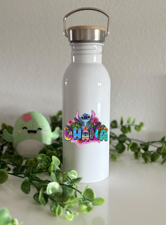 Botella 750 ml con Tapa de Bambú – Ecológica y Reutilizable - Ohana