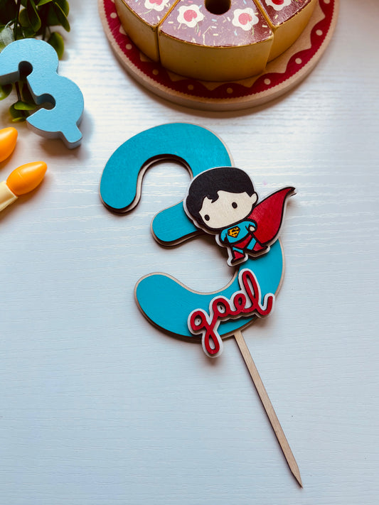 Topper madera personalizado Supermán